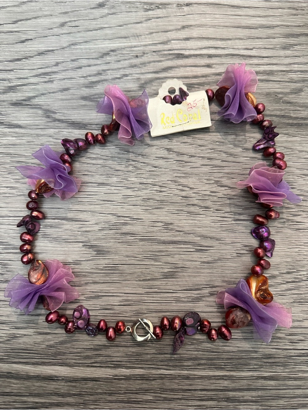 Red Coral Bead Necklace